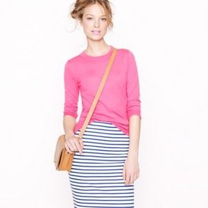 J. Crew | Pink Crewneck Merino Wool Sweater L
